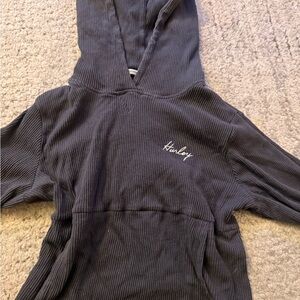 Hurley Charcoal Ribbed Hoodie